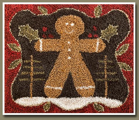 Little House Needleworks ~ Gingerbread Man Punchneedle