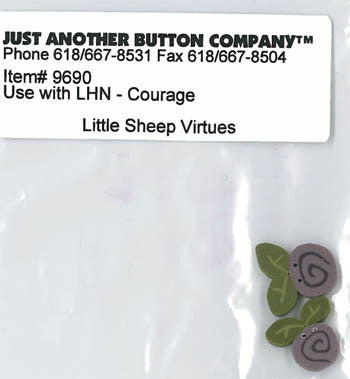 Little House Needleworks ~ JABC Buttons Courage ~  Little Sheep Virtues