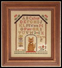 Little House Needleworks ~ Kitty Cottage Sampler
