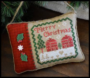 Little House Needleworks ~ Merry Christmas Pillow