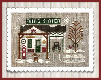 Little House Needleworks ~ Hometown Holiday Pop's Filling Station