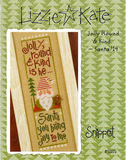 Lizzie Kate Snippets ~ Jolly Round & Kind Santa w/button