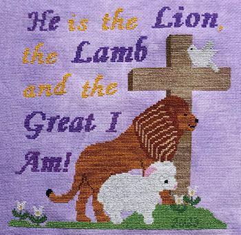 Sister Lou Stitches ~  Lion, Lamb, I Am