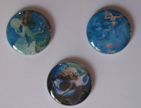 Needle Minder ~ 1" Mermaid Button (assorted)