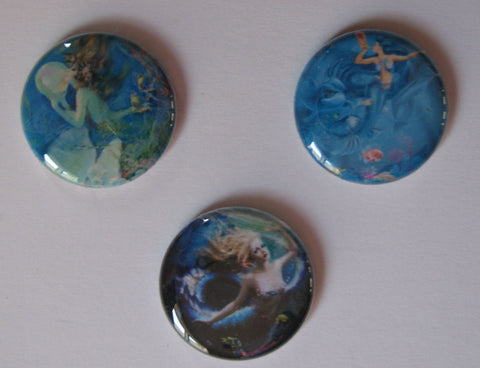 Needle Minder ~ 1" Mermaid Button (assorted)