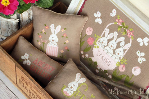 Madame Chantilly ~ Basket of Rabbits
