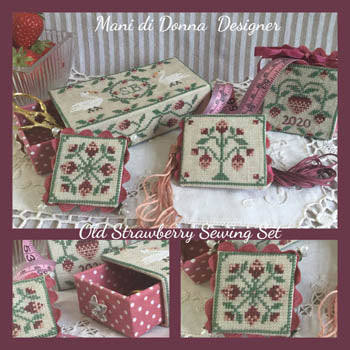 Mani di Donna ~ Old Strawberries Sewing Set