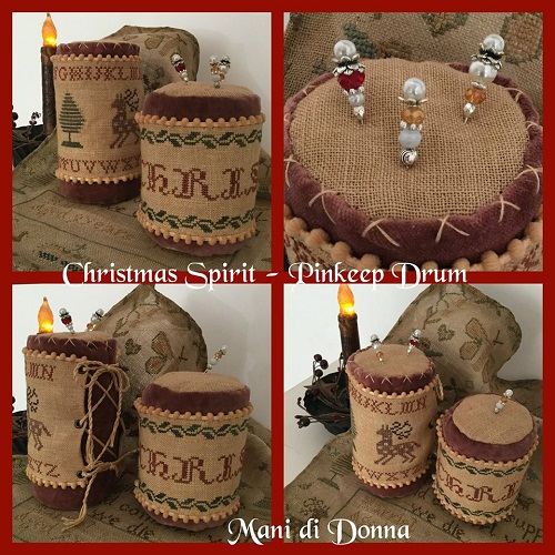 Mani di Donna ~ Christmas Spirit Pinkeep Drum