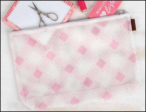 Plaid Mesh Bag - Peony ~ Limited # in-stock!