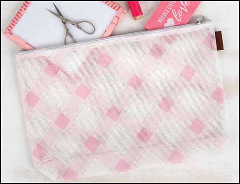 Plaid Mesh Bag - Peony ~ Limited # in-stock!
