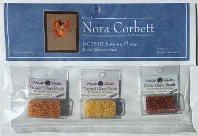 Nora Corbett/Mirabilia ~  Autumn Flame Emb Pack ~ Autumn Pixes Collection