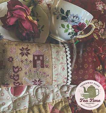 Pansy Patch Stitchery ~ Tea Garden Pin Pillow
