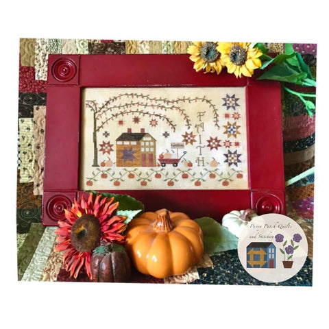 Pansy Patch Stitchery ~ Faith, Fall at Pansy Patch Manor