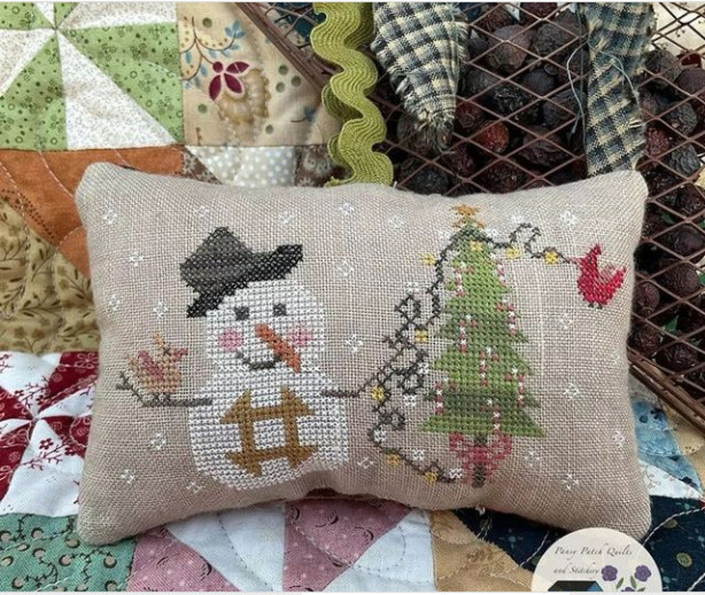 Pansy Patch Stitchery ~ Trimming the Tree