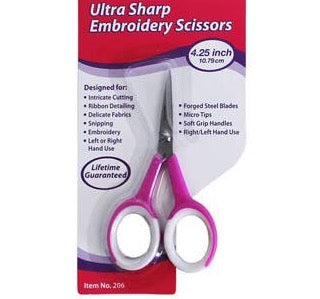 Pink Embroidery Scissors ~ 4 1/4"