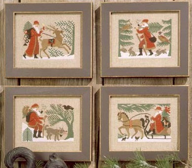 Prairie Schooler ~ Woodland Santas  REPRINT