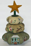 Praiseworthy Stitches ~ Holly Jolly Stacker w/Antique Wooden Spool