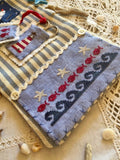 Rovaris ~ Nantucket Needlebook w/felts pieces, ribbon, charm & button - SO CUTE!