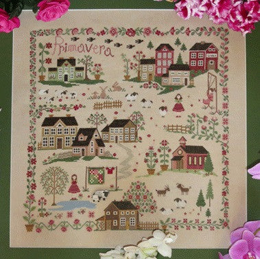 Sara Guermani ~ Spring w/hand-painted wood button