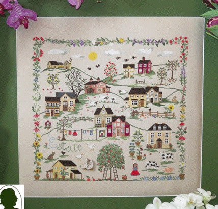 Sara Guermani ~ Summer w/hand-painted wood button