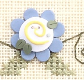 Shepherd's Bush Kits ~ Blue Flower Button + Happy Ewe Pattern