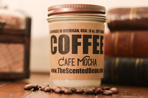 The Scented Bean - Cafe Mocha Coffee 8 oz Candle