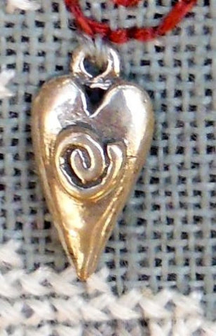 Shepherd's Bush ~ Sterling Silver Folk Heart Charm