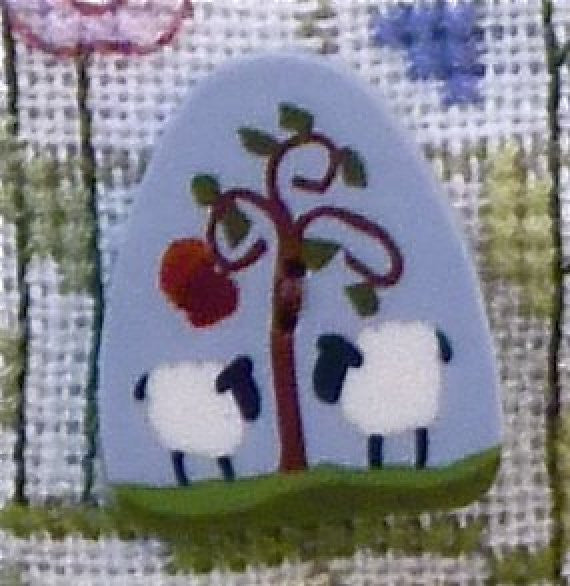 Shepherd's Bush ~ Sheep In A Garden Button