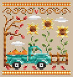 Shannon Christine Designs ~ Pumpkin Truck (see set of 3 stitched together!!)