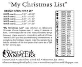Silver Creek Samplers ~ My Christmas List (click to see full design!)