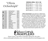 Silver Creek Samplers ~ Olivia Ochreleiph