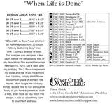 Silver Creek Samplers ~ When Life Is Done