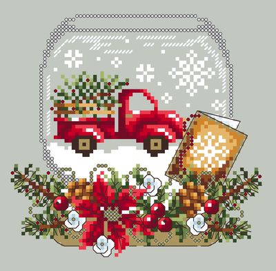 Shannon Christine Designs ~ Christmas Truck Snow Globe
