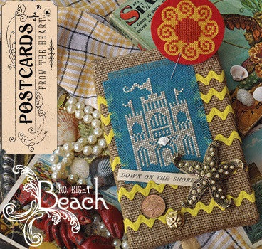 Summer House Stitche Workes ~ Postcards from the Heart Series ~ Beach