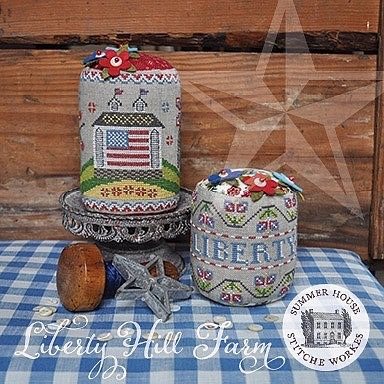 Summer House Stitche Workes ~ Liberty Hill Farms Pattern & Flower Pins *LIMITED # AVAILABLE!
