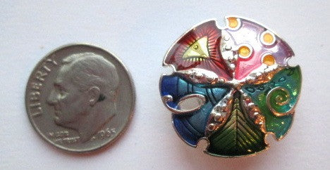 Needle Minder ~ Small Colorful Sand Dollar