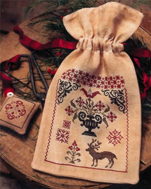 Stacy Nash Primitives ~ Fancy Winter Sewing Bag & Scissor Fob