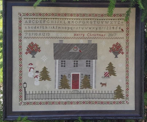 Samplers Not Forgotten ~ Poinsettia Manor