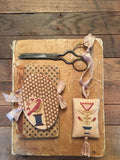 Stacy Nash Primitives ~ Mary's Garden Needle Book & Fob
