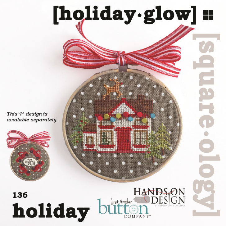 Hands On Design/JABC Square-ology ~ Holiday Glow w/button pack