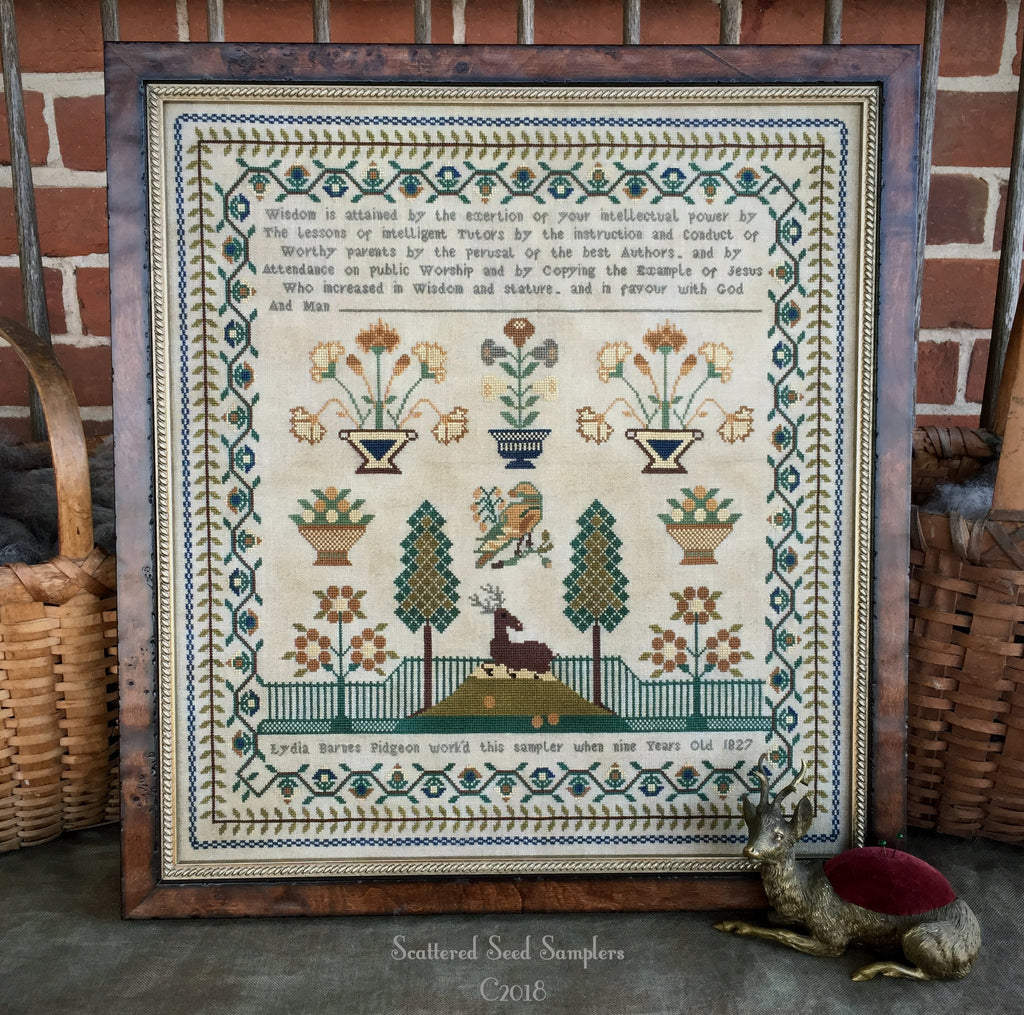 Scattered Seeds Samplers ~ Lydia Barnes Pidgeon 1827
