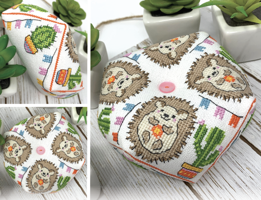 Tiny Modernist ~ Hedgehog Biscornu