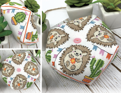 Tiny Modernist ~ Hedgehog Biscornu