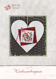 UB Design ~ Christmas Mail w/wooden heart & materials - Weihnachtspost "Weihnachtshäuschen im Wald"