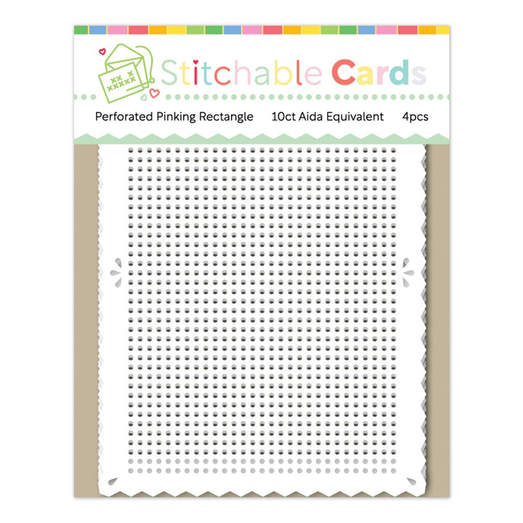 Waffle Flower ~ Perforated Pinking Rectangle Shapes