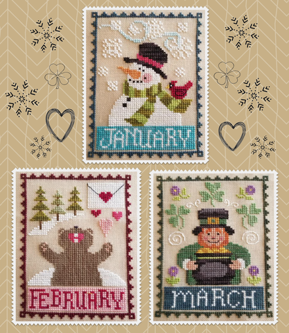 Waxing Moon Designs ~ Monthly Trios - January, February, March